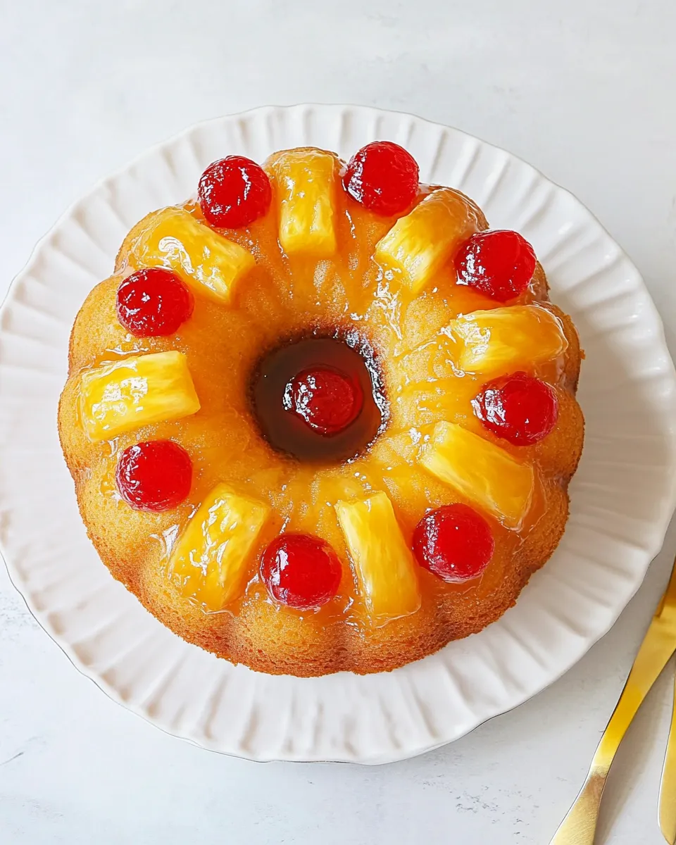 Classic Pineapple Upside-Down Bundt Cake shot