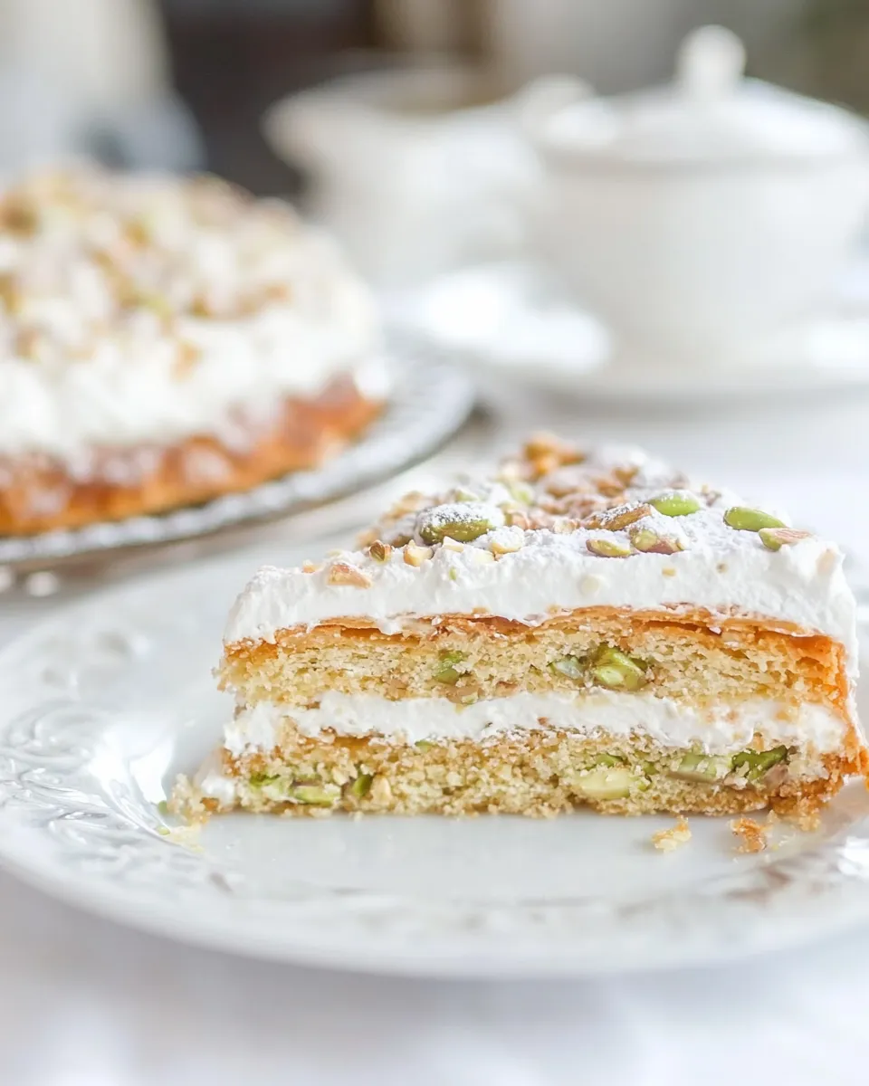 Classic Pistachio Crpe Cake image