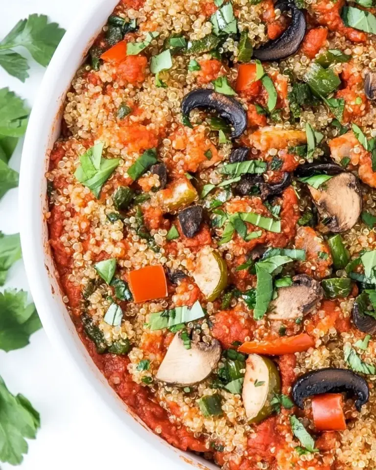 Homemade Pizza Quinoa Casserole (Vegan!) photo