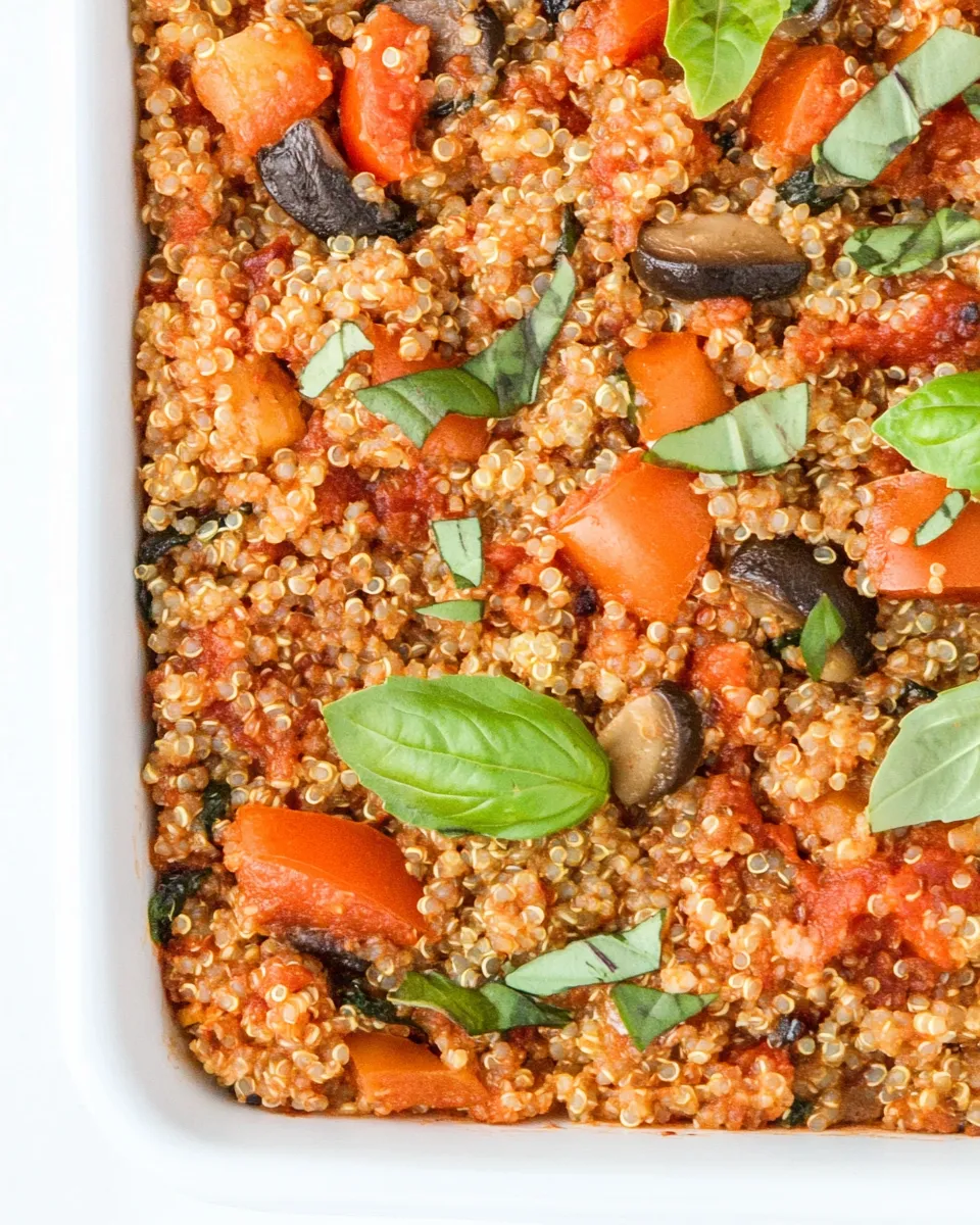 Classic Pizza Quinoa Casserole (Vegan!) image