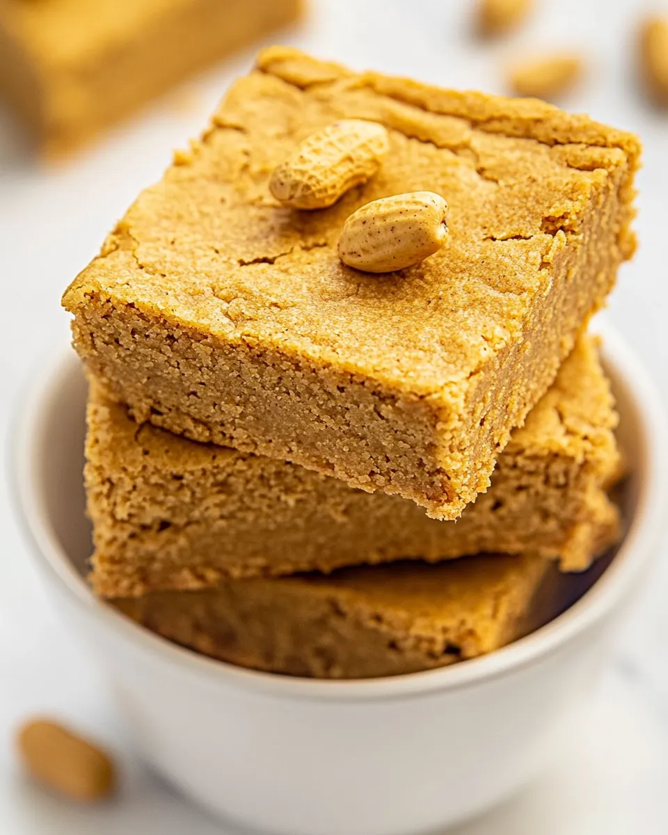Homemade Plant-Based Peanut Butter Blondies photo