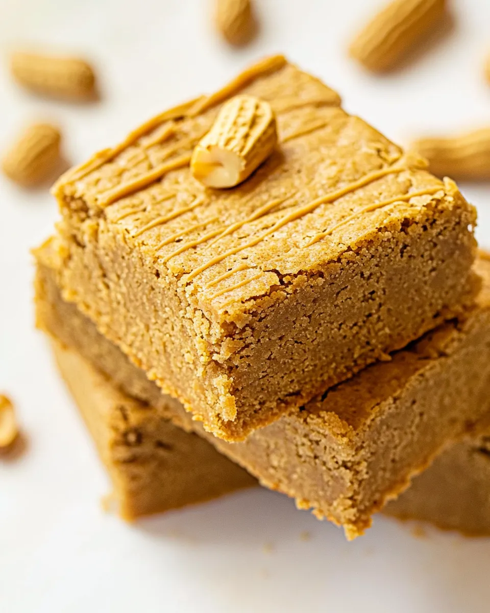 Delicious Plant-Based Peanut Butter Blondies shot