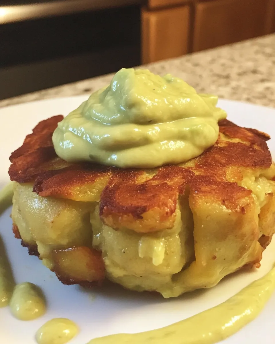 Best Plantain Wrapped Crab Cakes with Avocado Aioli picture