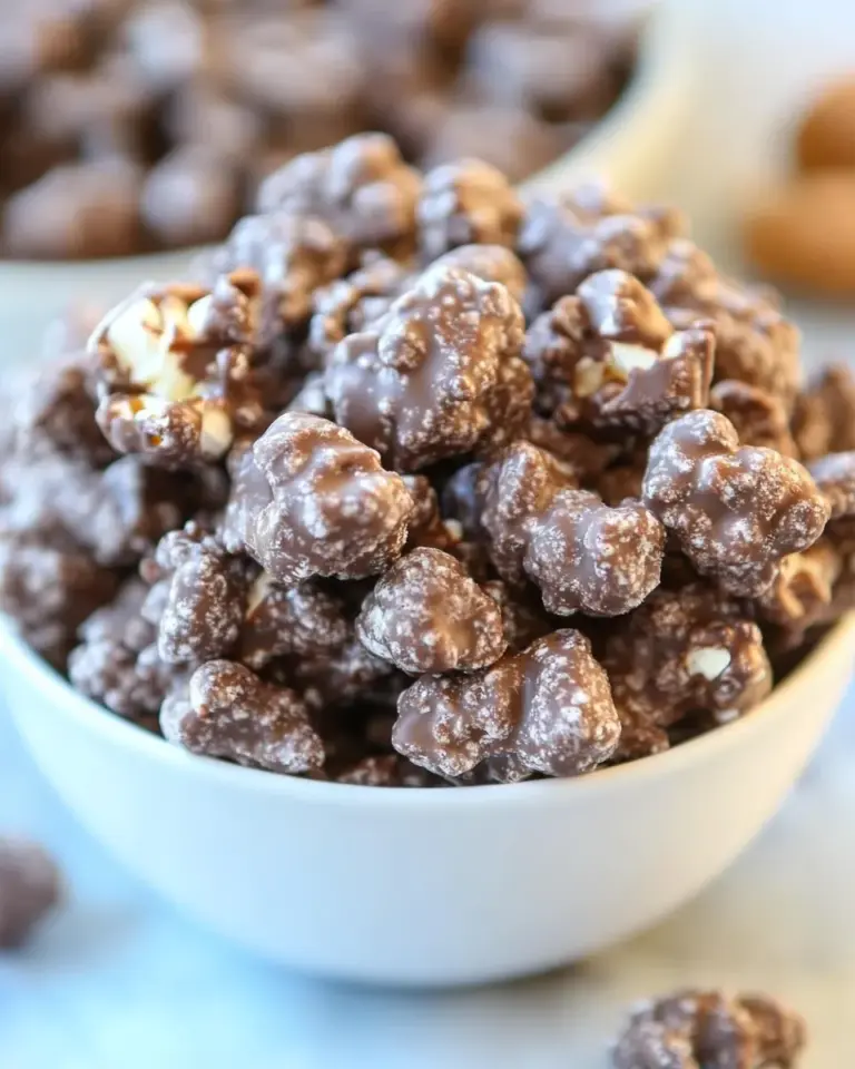 Homemade Poppy Chow [Chocolate & Peanut Butter-Covered Popcorn] photo