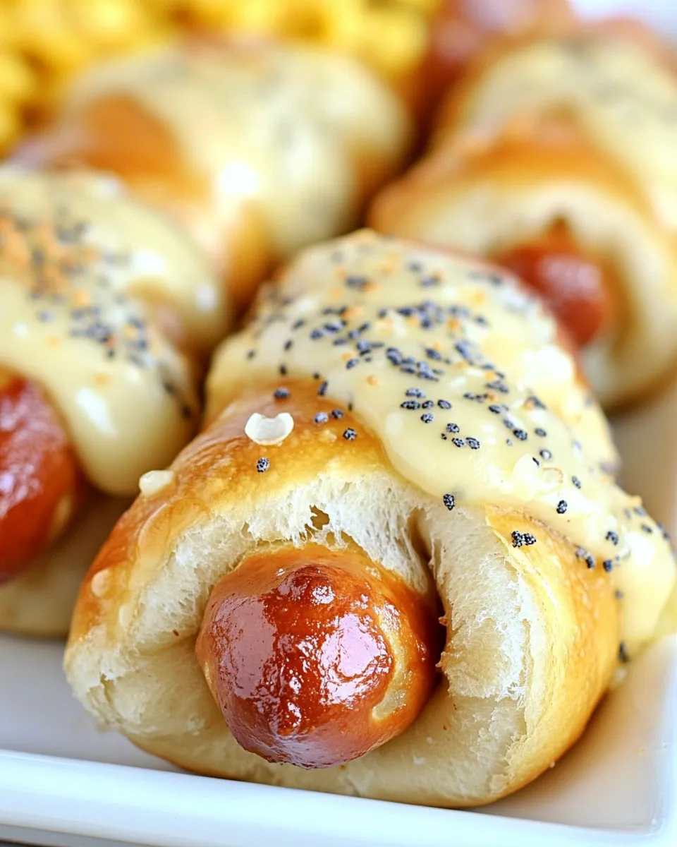 Homemade Poppy Seed Pretzel Dogs image