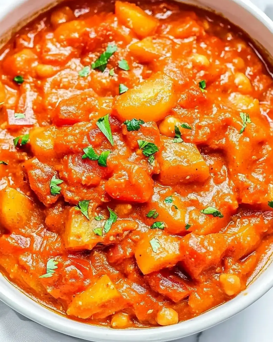 Delicious Potato Chickpea Coconut Curry photo