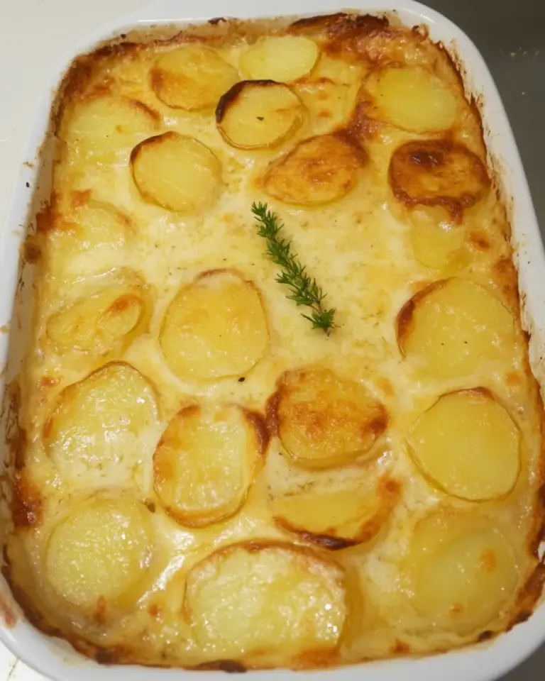 Homemade Potatoes Gratin with Garlic A French tradition photo