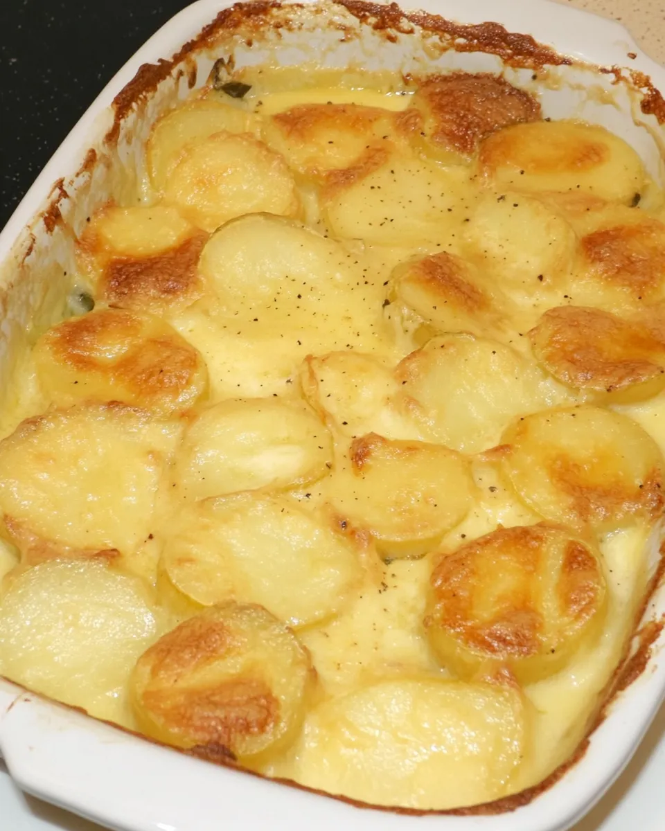 Classic Potatoes Gratin with Garlic A French tradition image