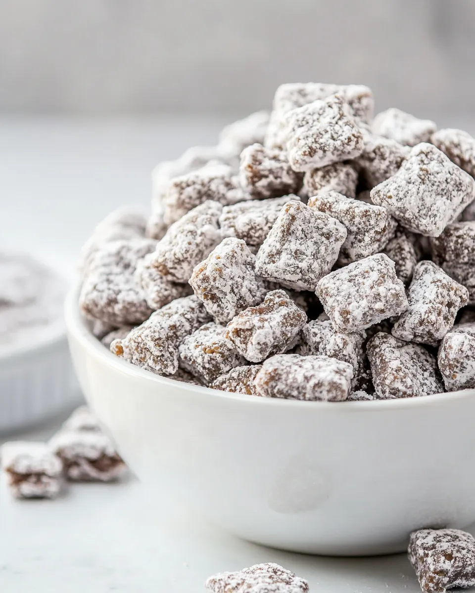 Delicious Puppy Chow Recipe (Muddy Buddies) shot