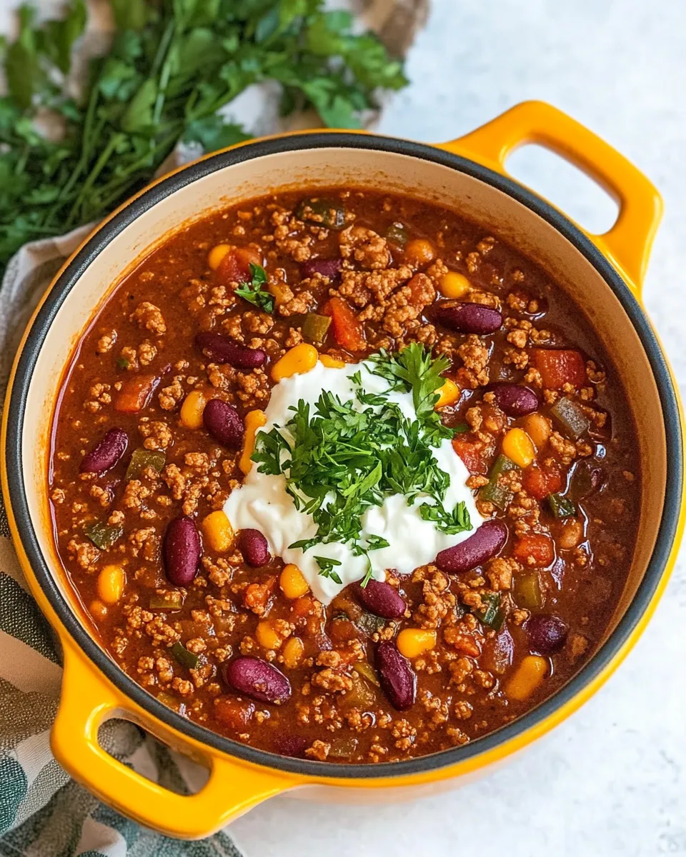 Classic Quick Ground Turkey Chili image