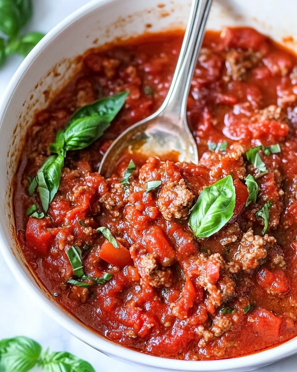 Homemade Quick and Easy Sausage Marinara Sauce Recipe image