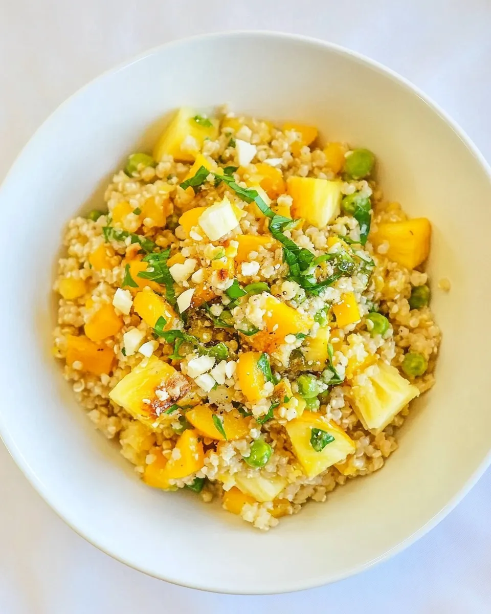 Homemade Quinoa Salad With Squash And Pineapples image