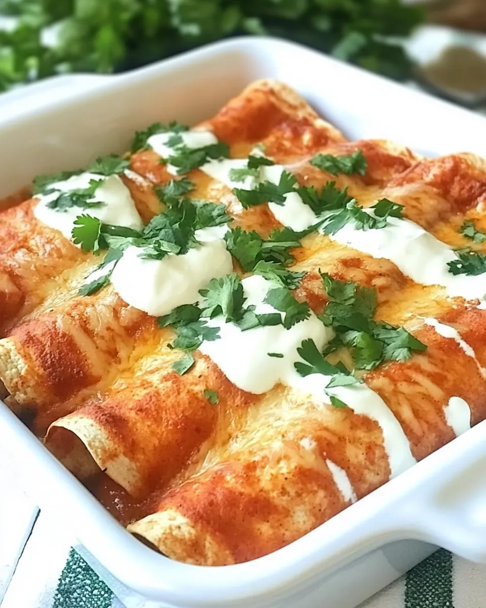 Delicious Ranch Chicken Enchiladas plate image