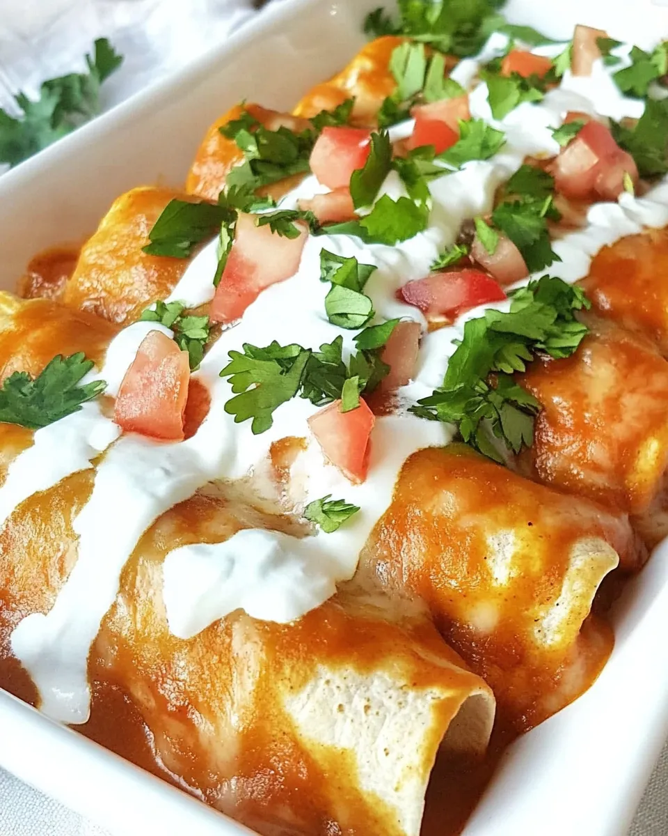 Quick Ranch Chicken Enchiladas food shot