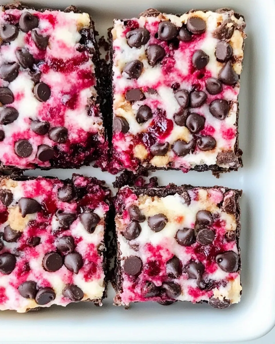 Classic Raspberry Chocolate Chip Magic Squares image