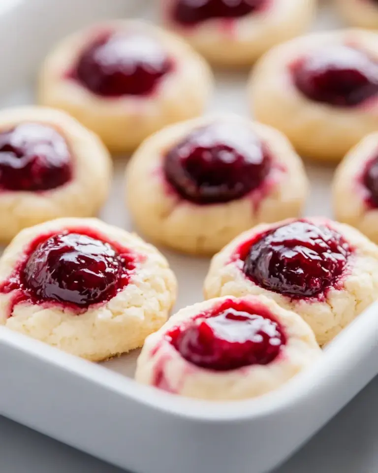 Homemade Raspberry Thumbprint Cookies photo