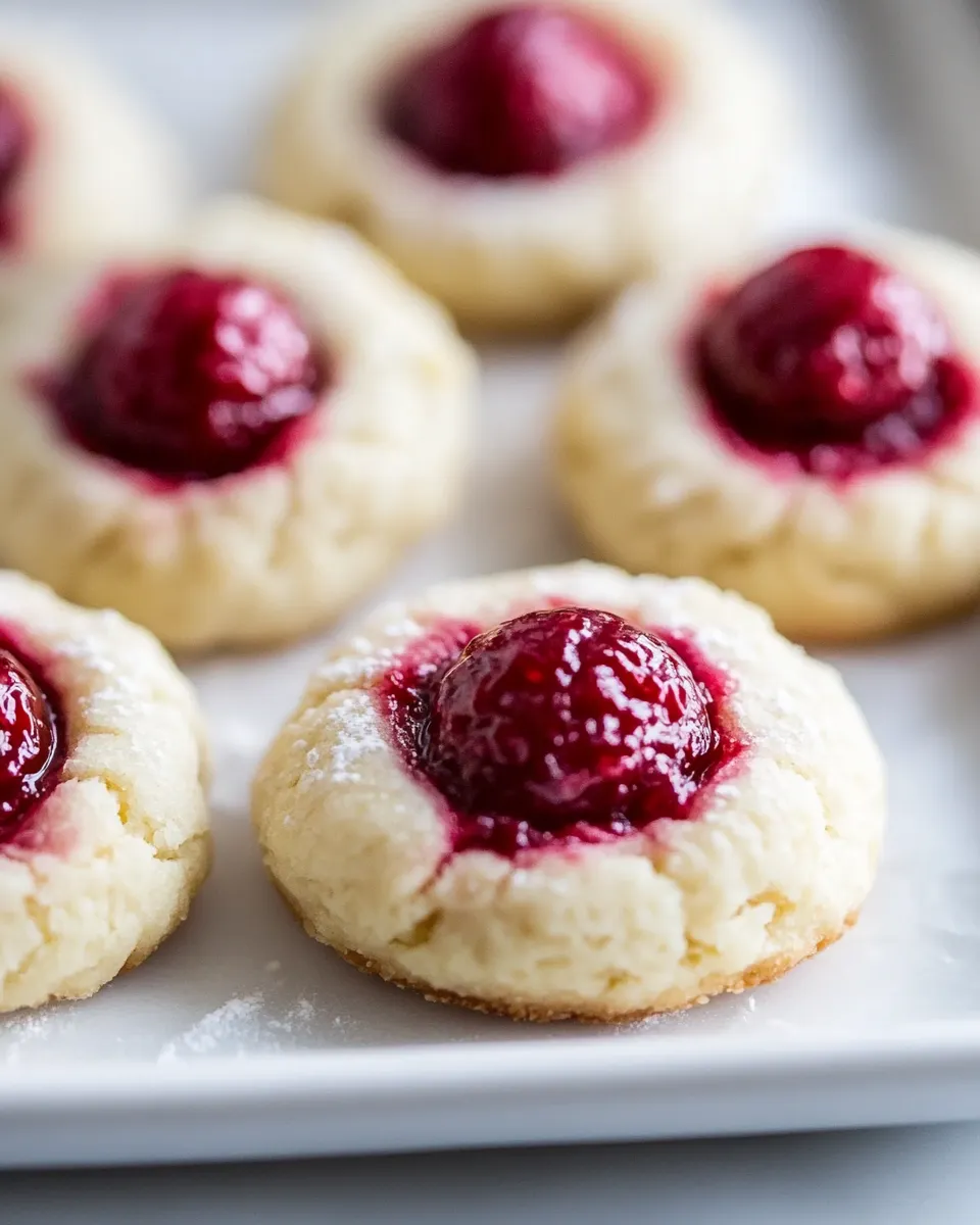 Delicious Raspberry Thumbprint Cookies shot