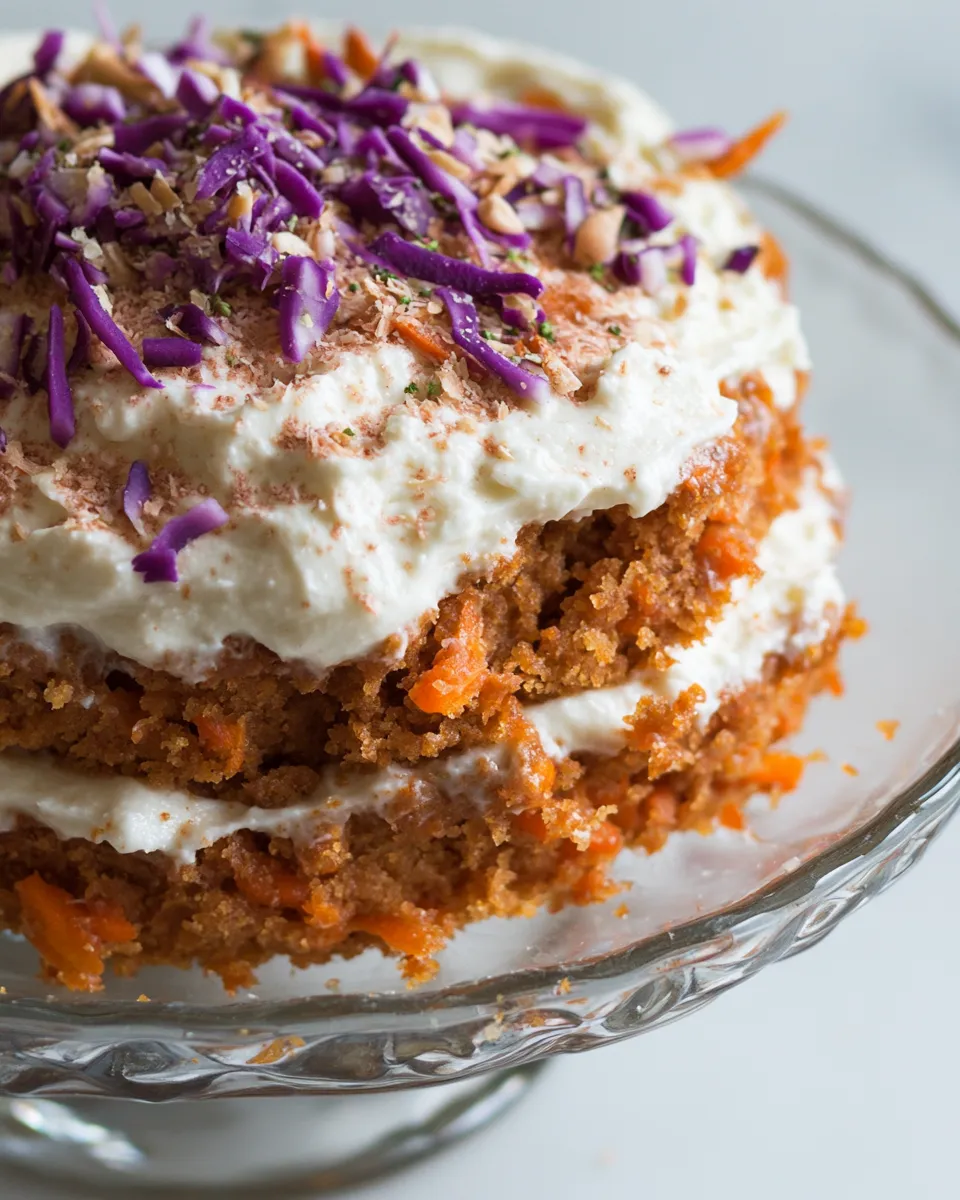 Delicious Raw Coconut Carrot Cake with Harmless Harvest shot