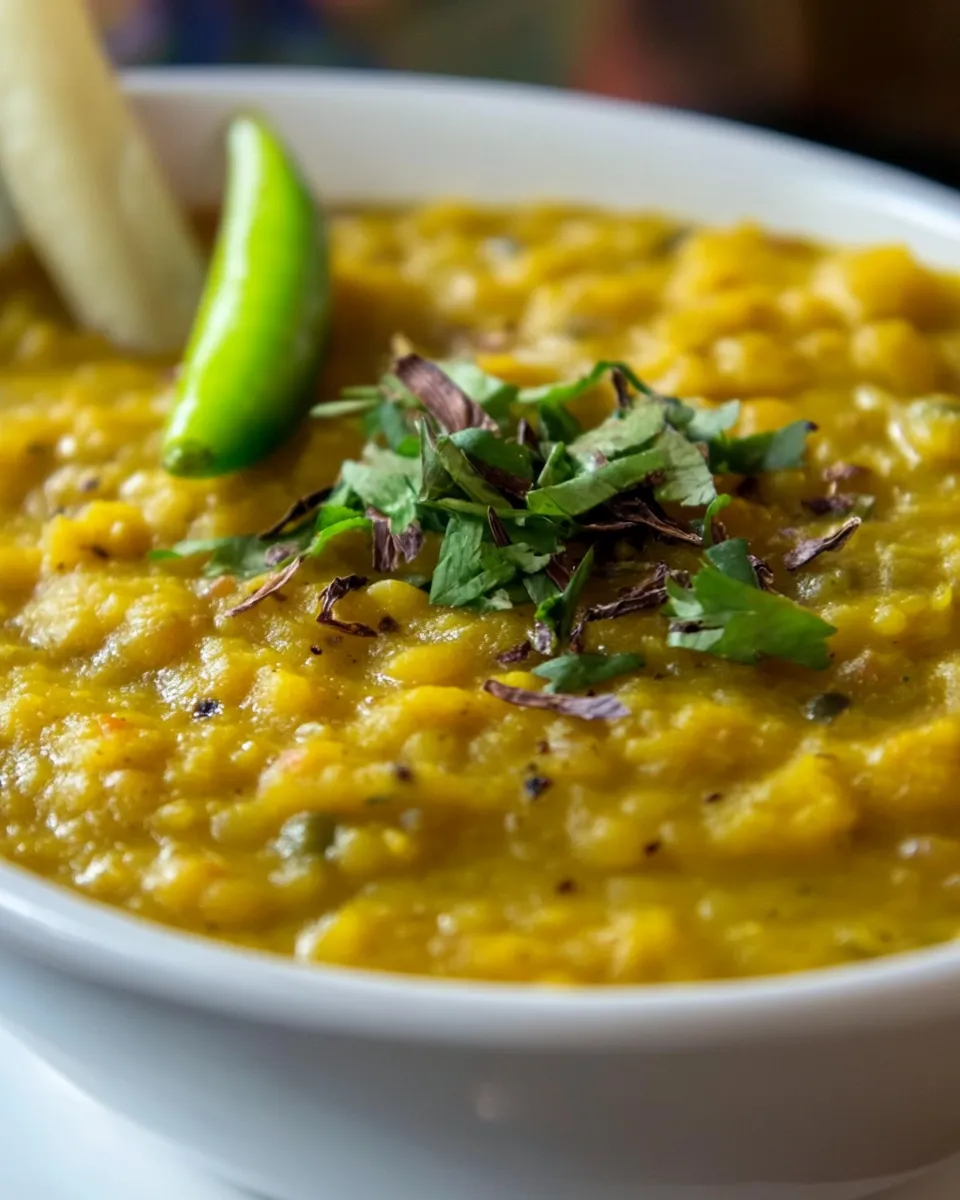 Delicious Red Lentil Dhal shot