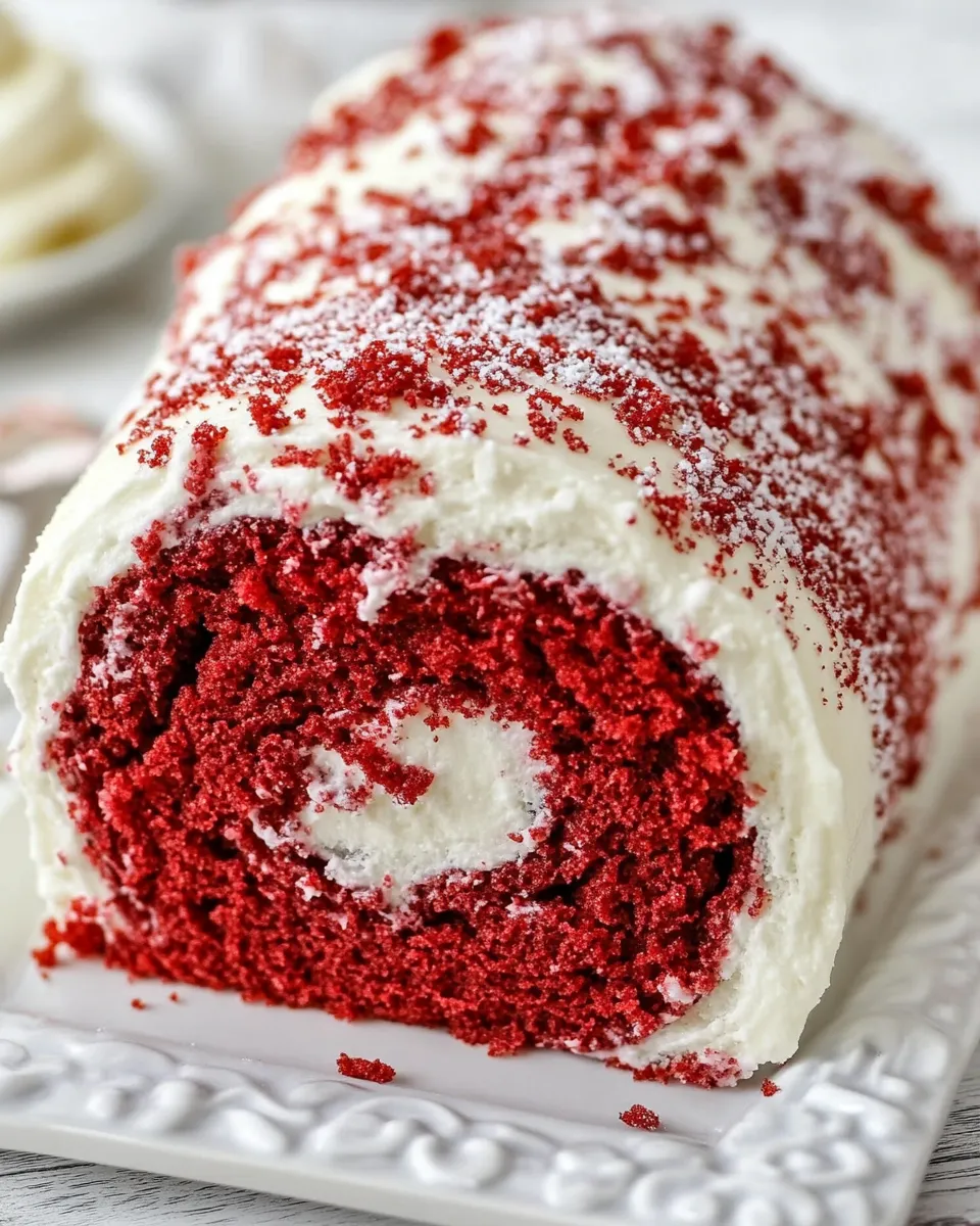 Homemade Red Velvet Cake Roll photo