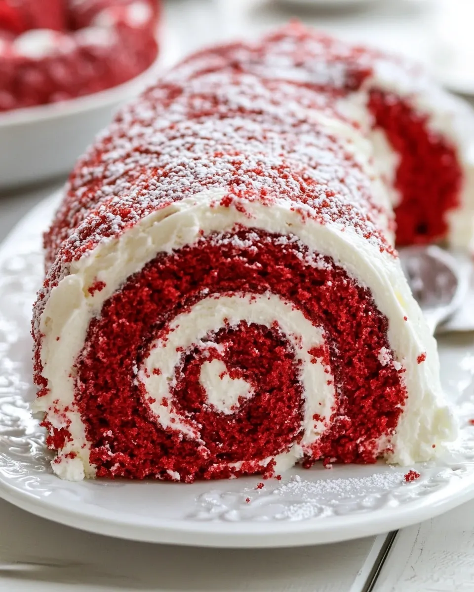 Delicious Red Velvet Cake Roll picture