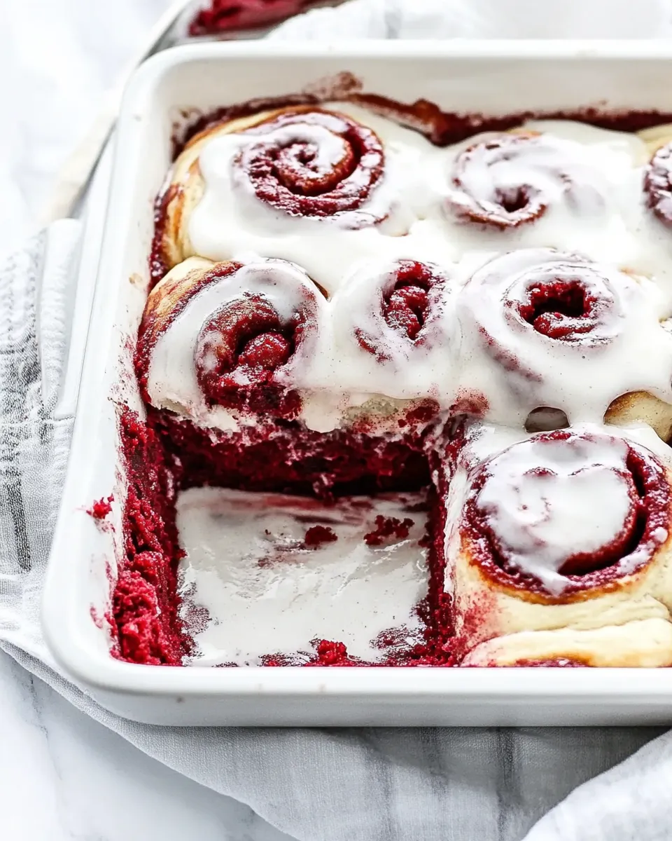 Classic Red Velvet Cinnamon Rolls image