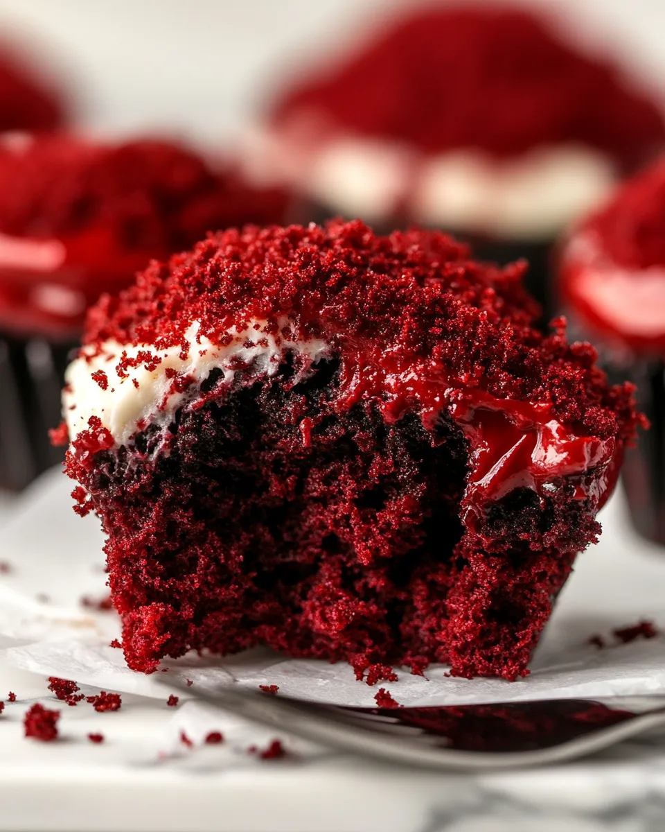 Classic Red Velvet Lava Cupcakes recipe photo