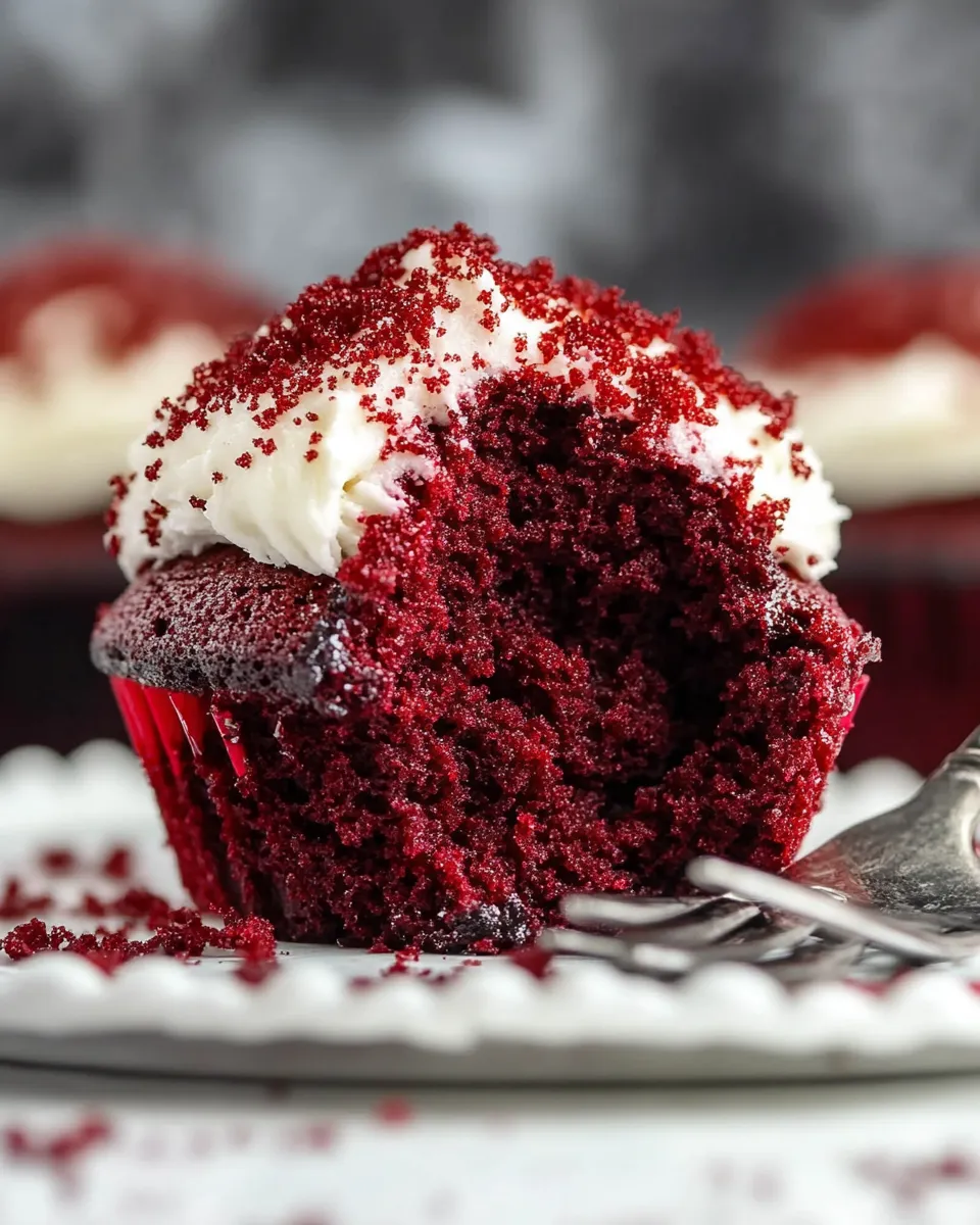 Easy Red Velvet Lava Cupcakes image