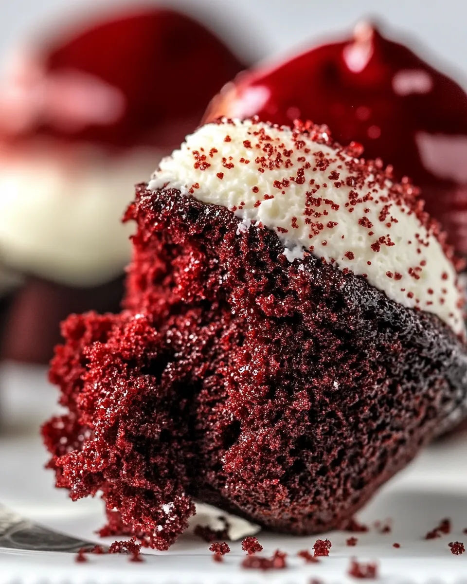 Delicious Red Velvet Lava Cupcakes shot