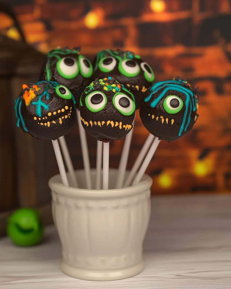 Homemade Red Velvet Monster Cake Pops photo