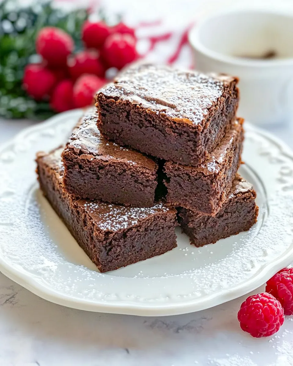 Homemade Rich Fudgy Cocoa Brownies photo