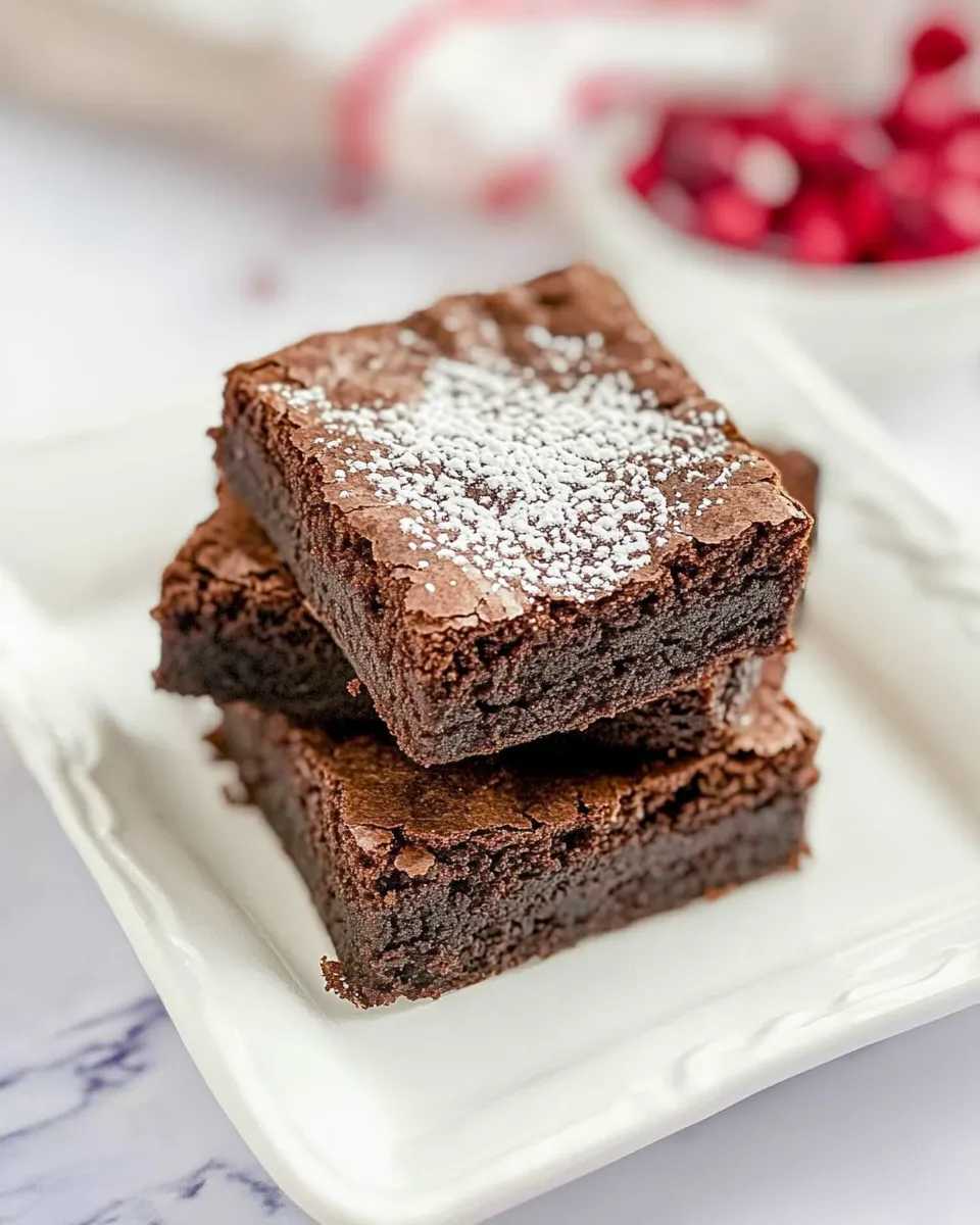 Delicious Rich Fudgy Cocoa Brownies shot