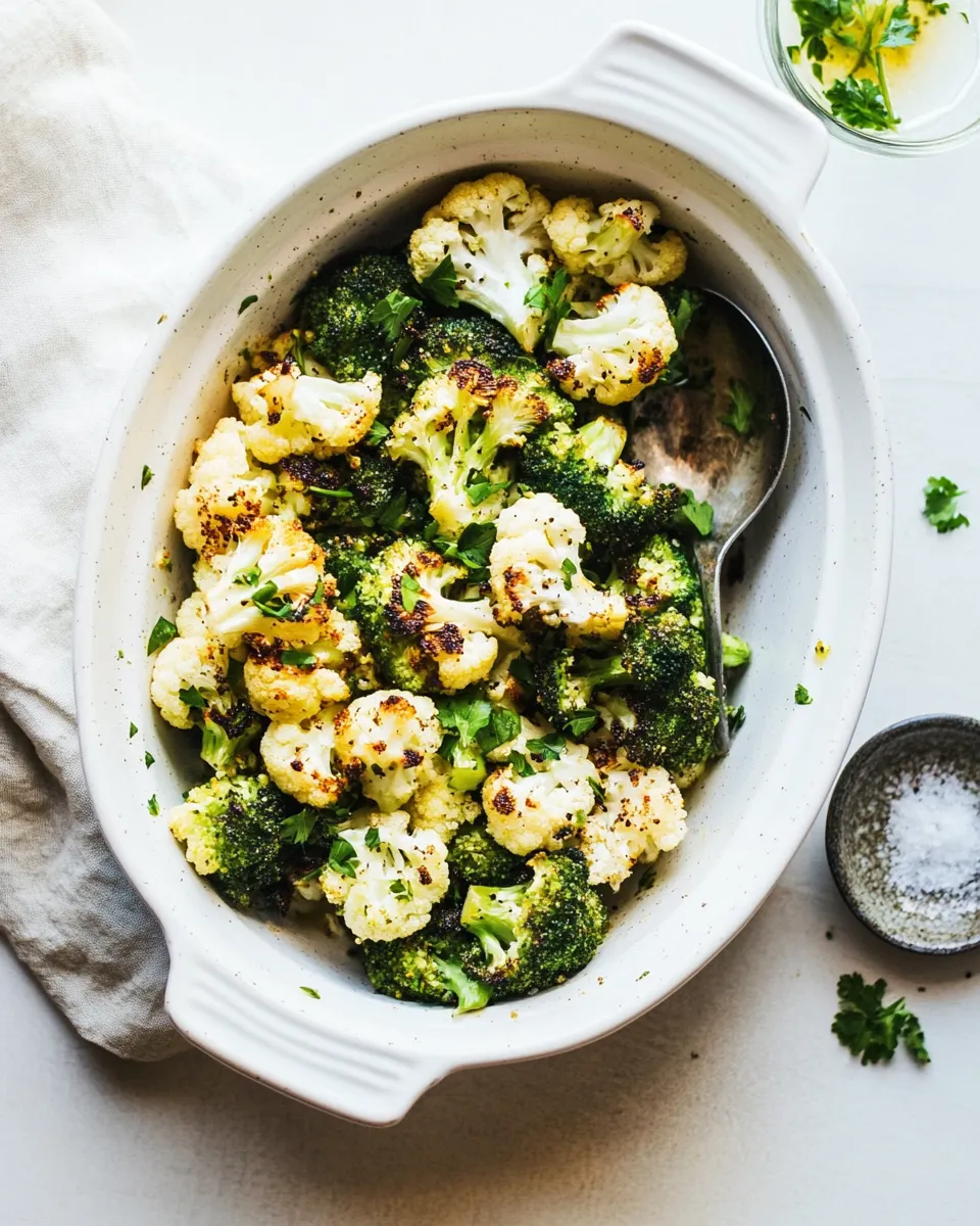 Classic Roasted Broccoli and Cauliflower Recipe image