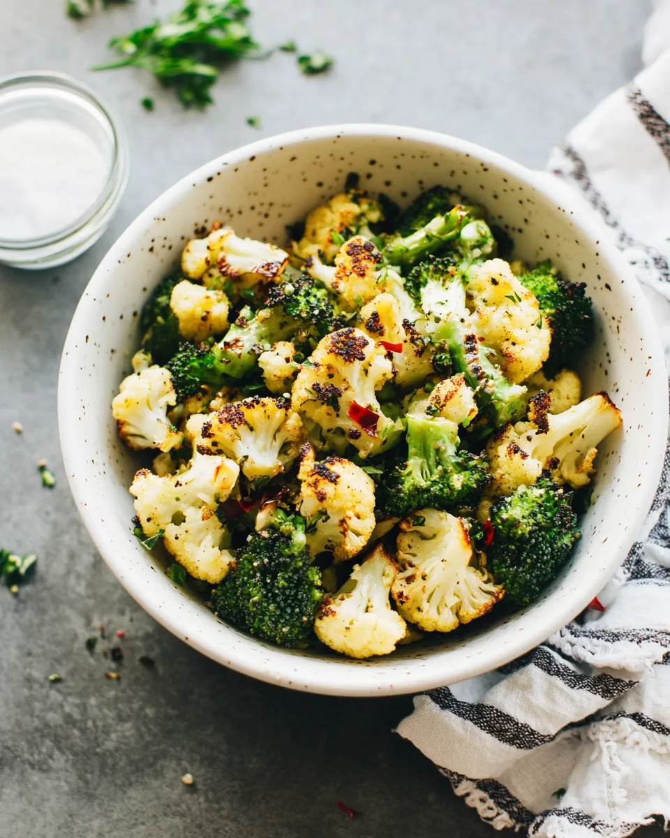 Easy Roasted Broccoli and Cauliflower Recipe picture