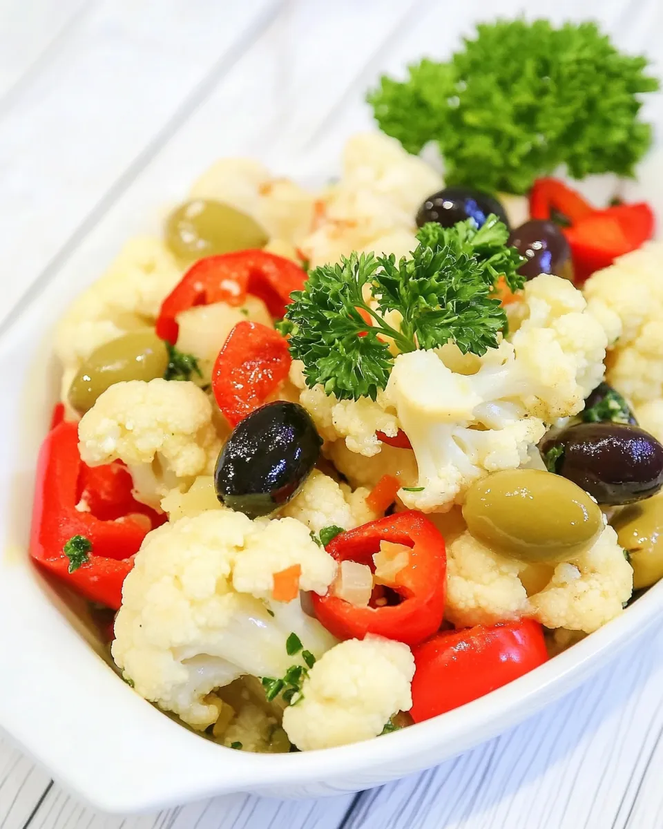 Easy Roasted Cauliflower and Red Peppers with Olives picture
