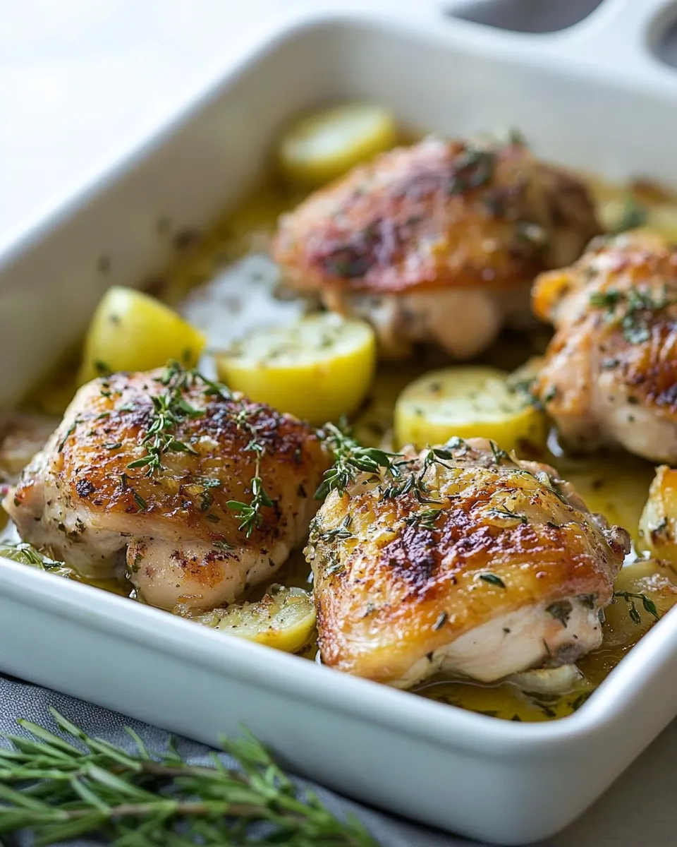 Homemade Roasted Chicken Thighs with Garlic photo