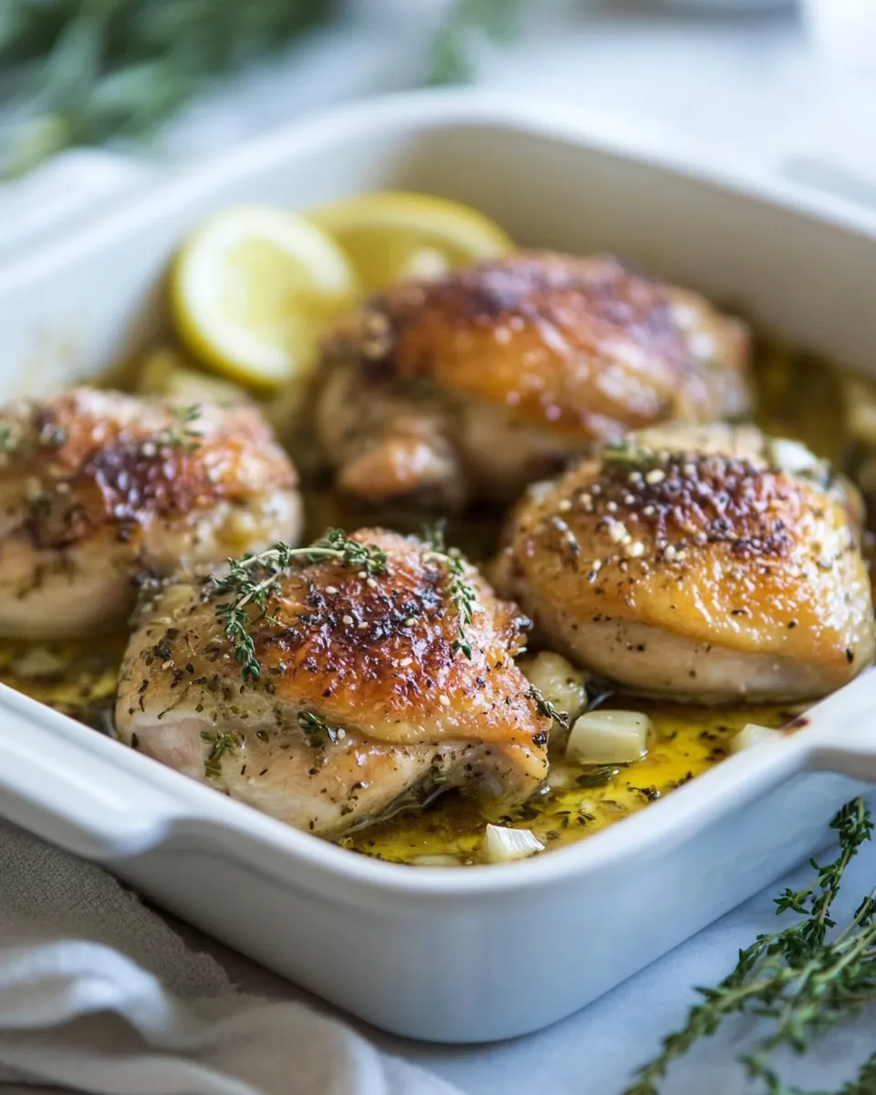 Easy Roasted Chicken Thighs with Garlic picture