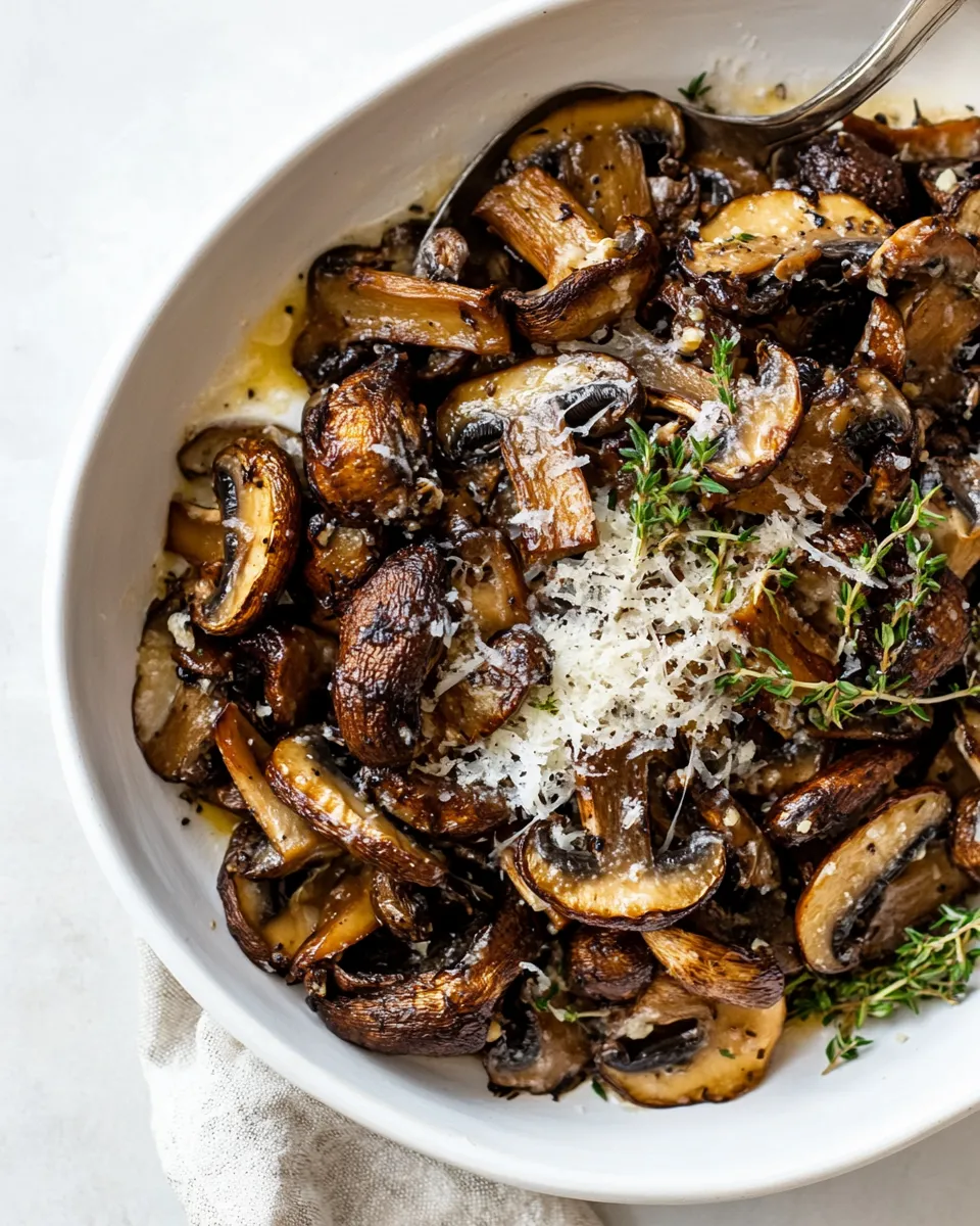 Homemade Roasted Mushrooms with Parmesan photo