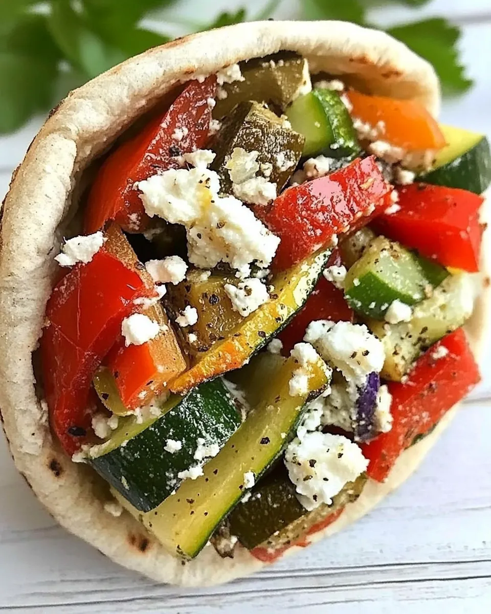 Classic Roasted Vegetable Pita Sandwich image