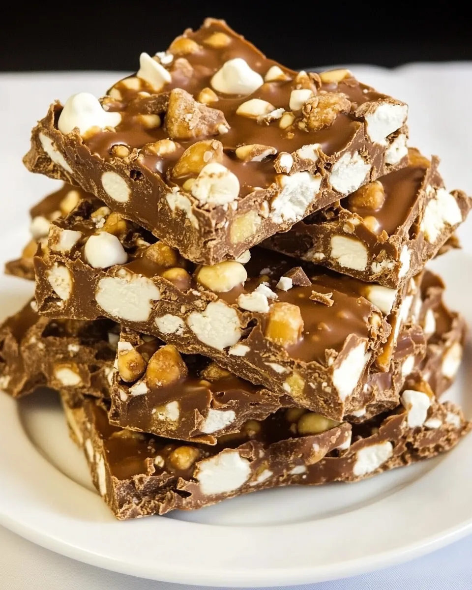 Quick Rocky Road Chocolate Bark picture