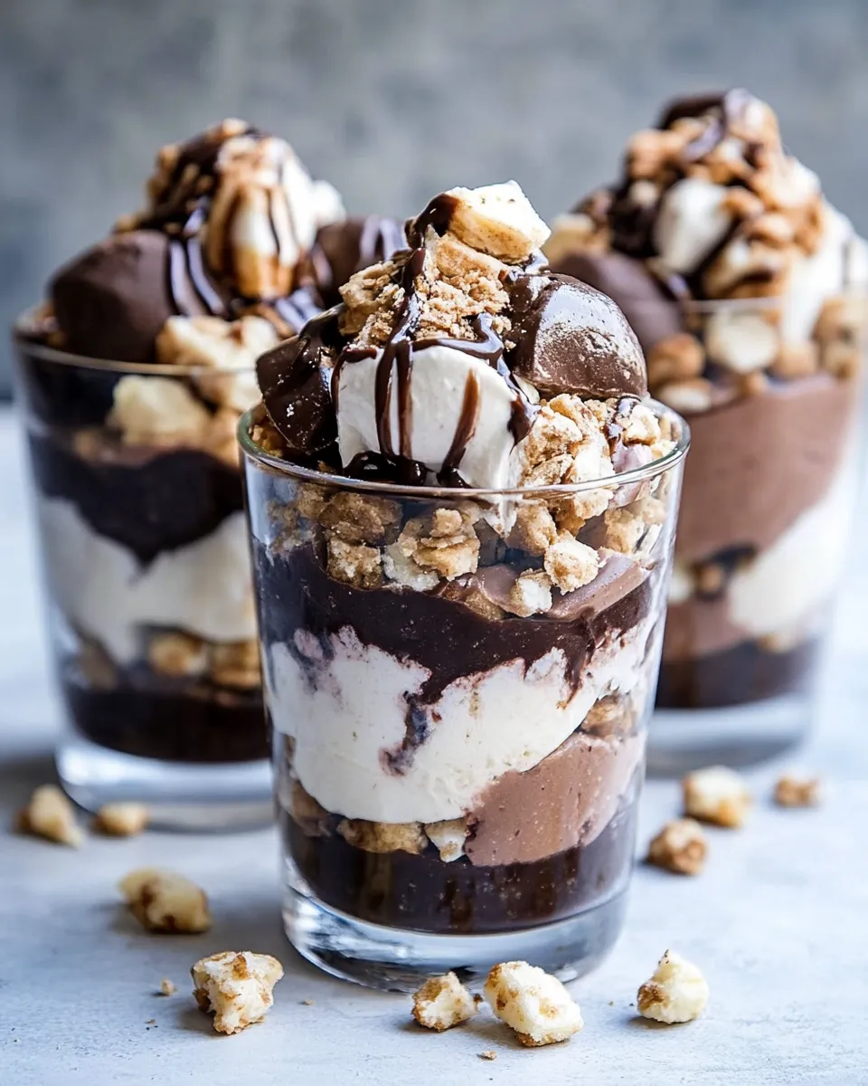 Perfect Rocky Road Pudding Parfaits. shot