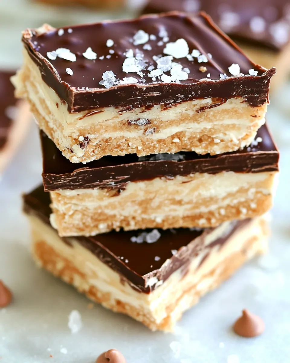 Delicious Salted Chocolate & Ritz Nougat Bars shot