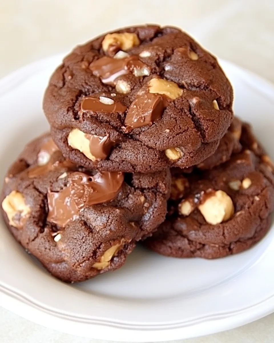 Best Salted Double Chocolate Peanut Butter Cookies shot