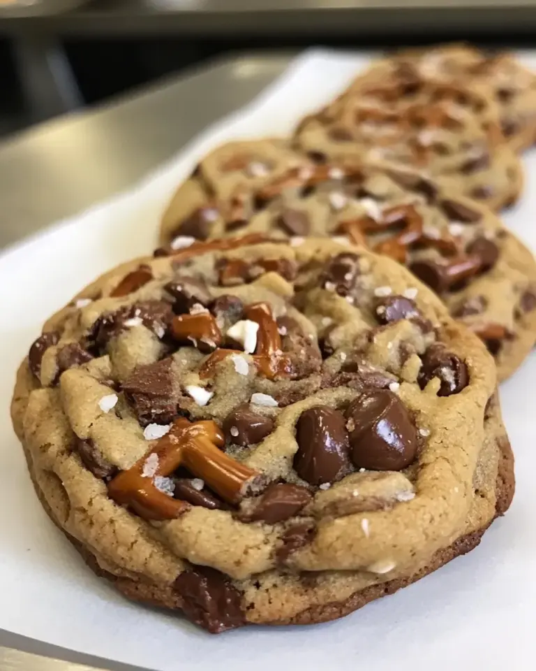 Homemade Salted Pretzel and Nutella Chip Cookies photo