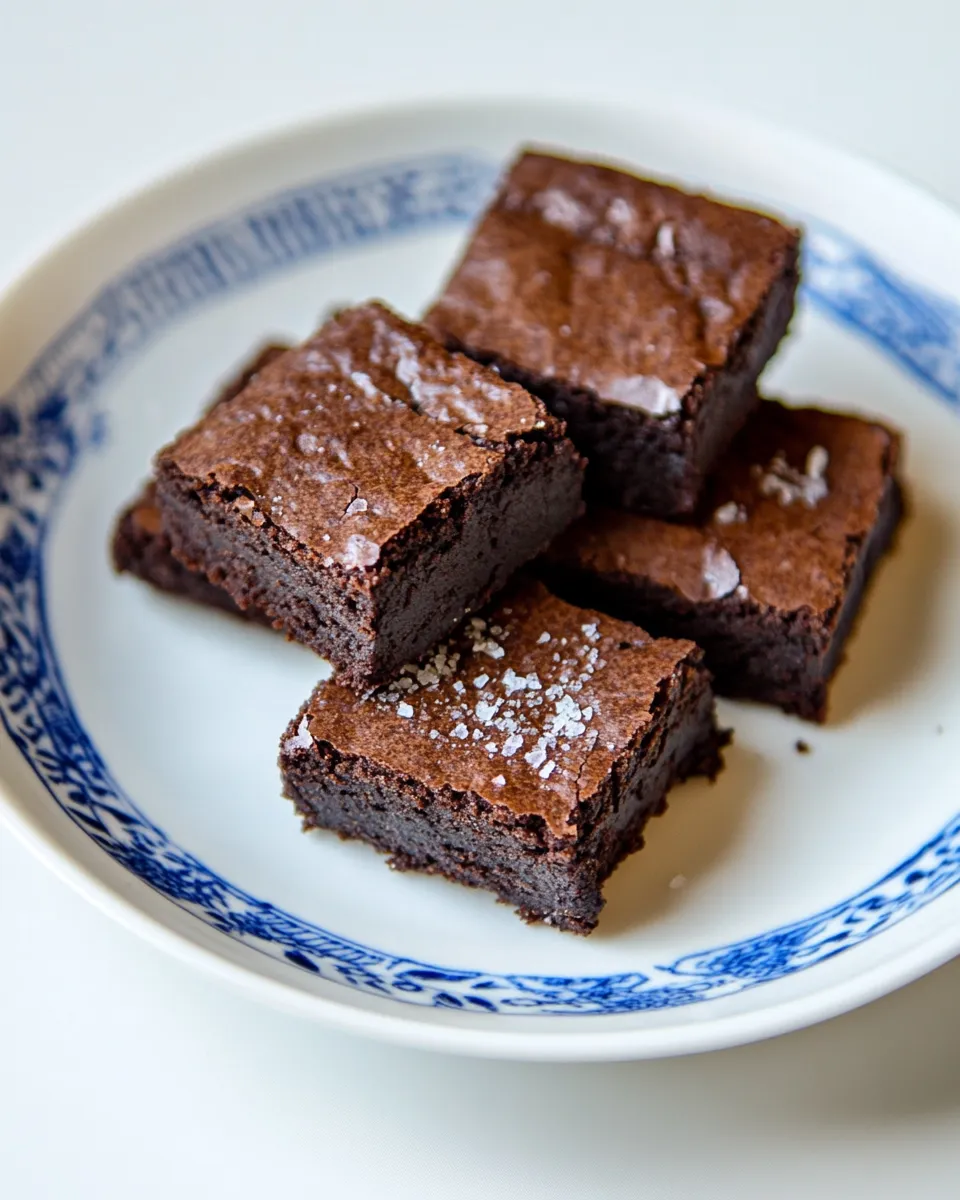 Homemade Salty, Deep-Dark Chocolate Brownies photo