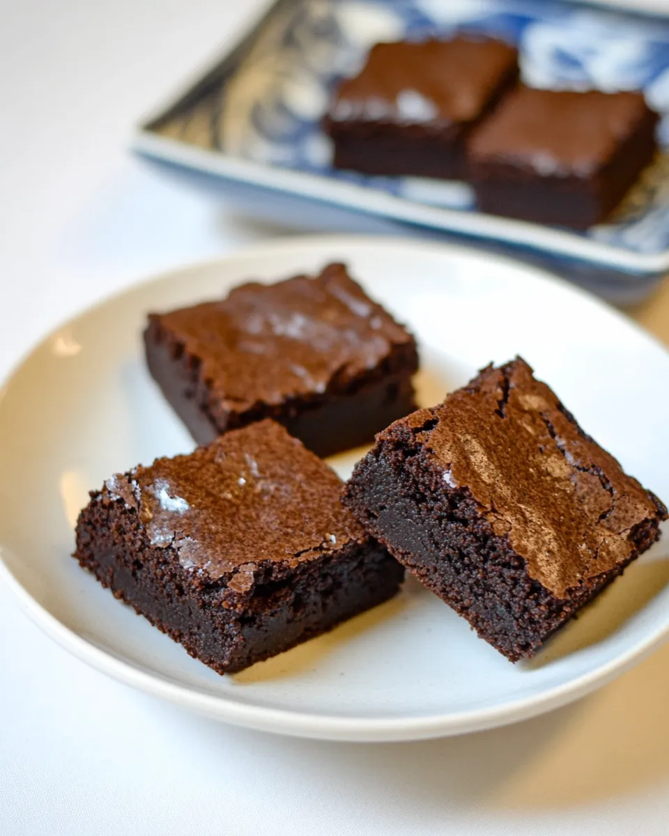 Classic Salty, Deep-Dark Chocolate Brownies image
