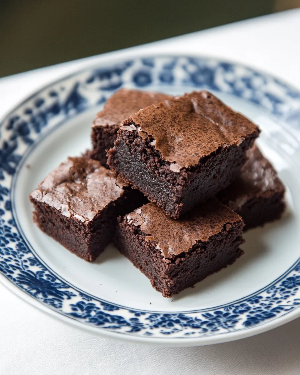 Delicious Salty, Deep-Dark Chocolate Brownies shot