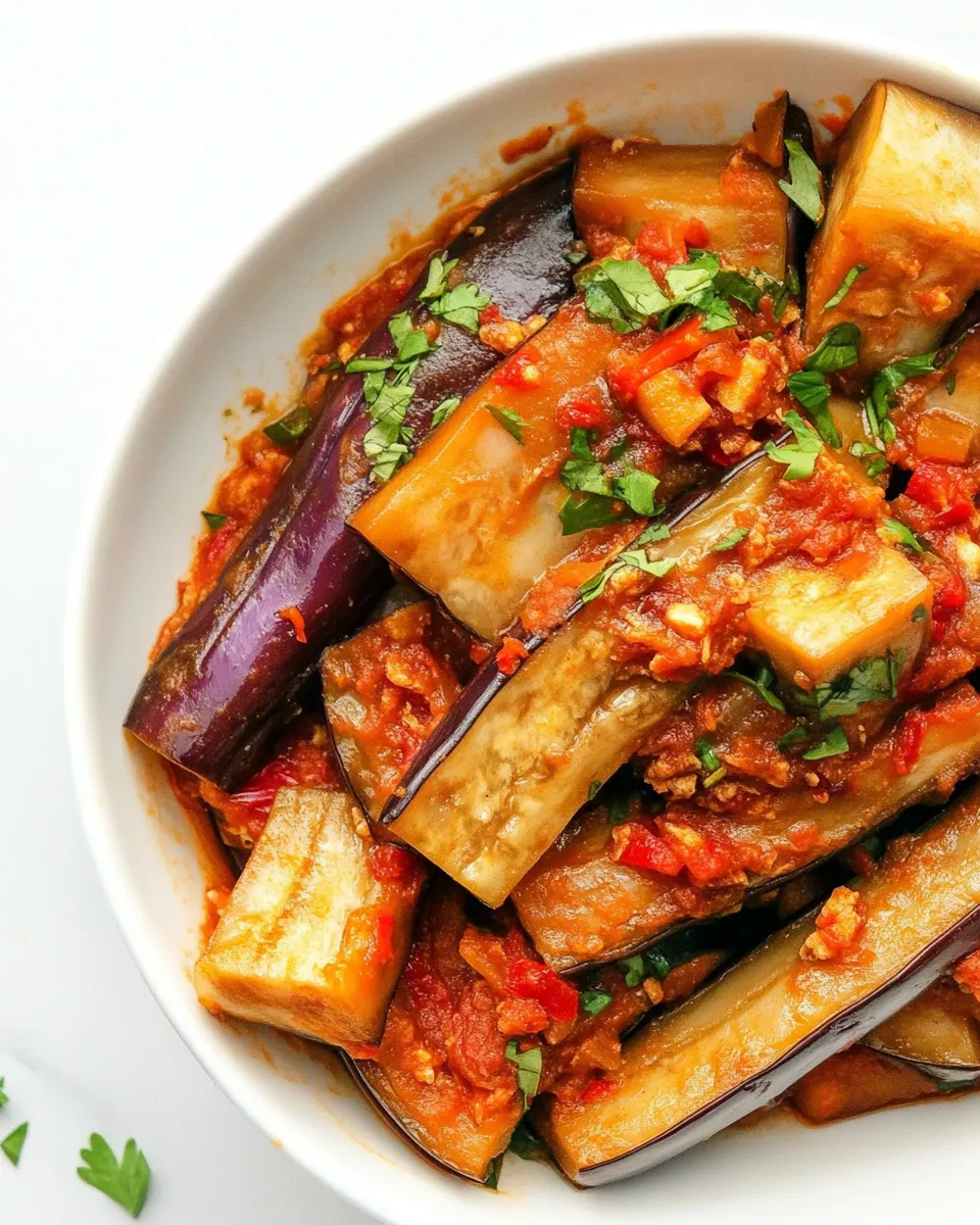 Delicious Sambal Eggplant shot