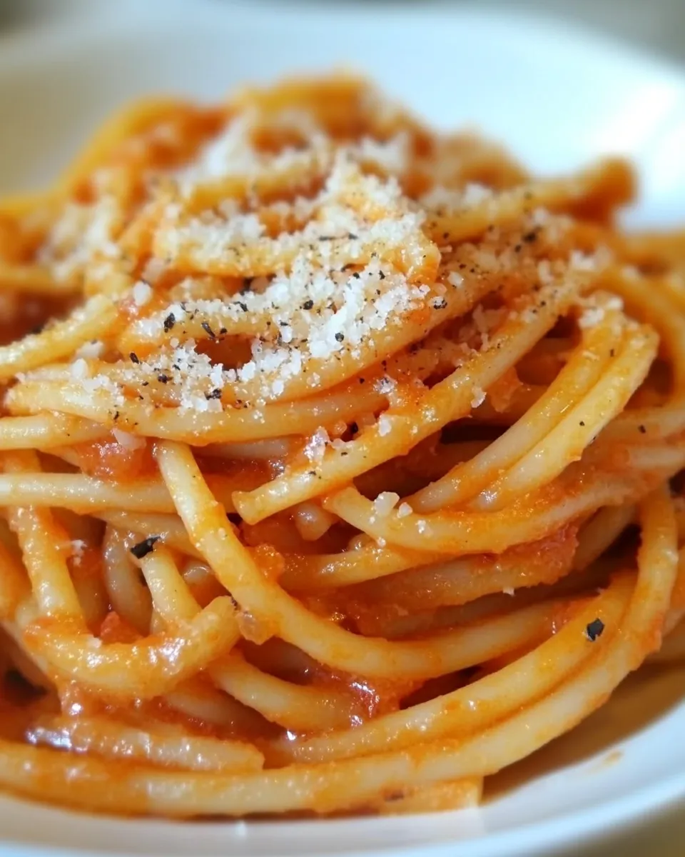 Delicious Seriously Amazing Roasted Red Pepper Pasta shot