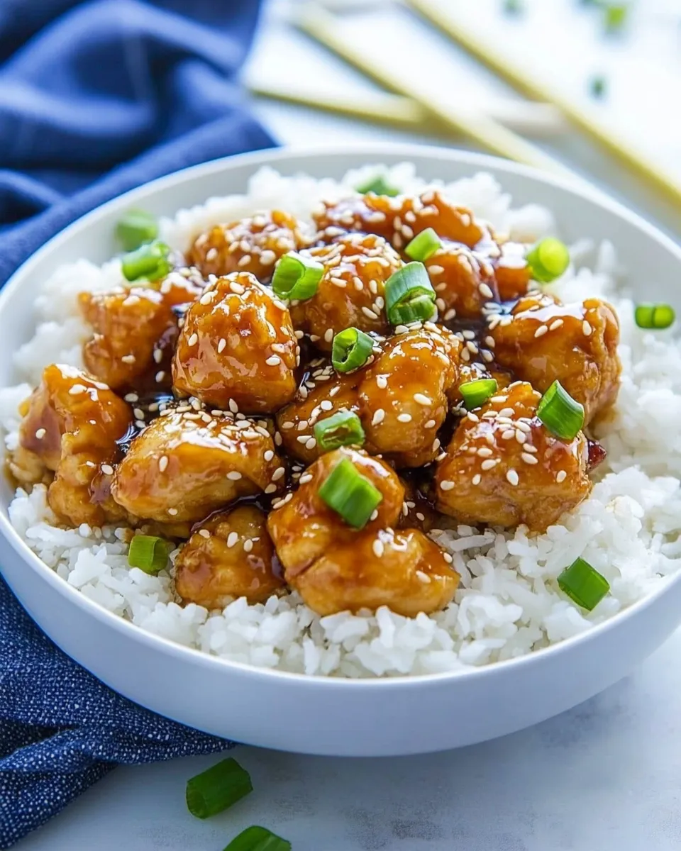 Quick Sesame Chicken shot